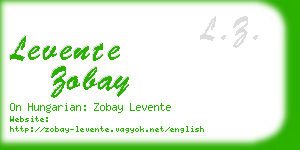 levente zobay business card